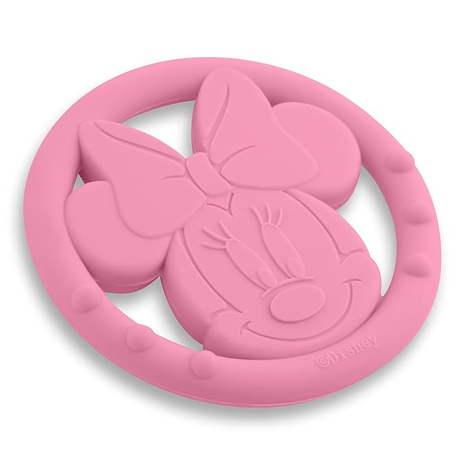 Cudlie Disney Silicone Teether Toy Set for Infants, Food Grade and BPA Free Teethers for Babies 6-12 Months 2-Pack Teether