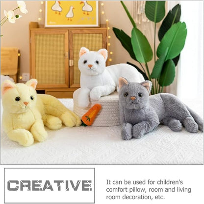 Home Decor Cat Plush Plush Cat Doll, Realistic Soft Plush Cat for Kids Boys and Girls 12 Inch)