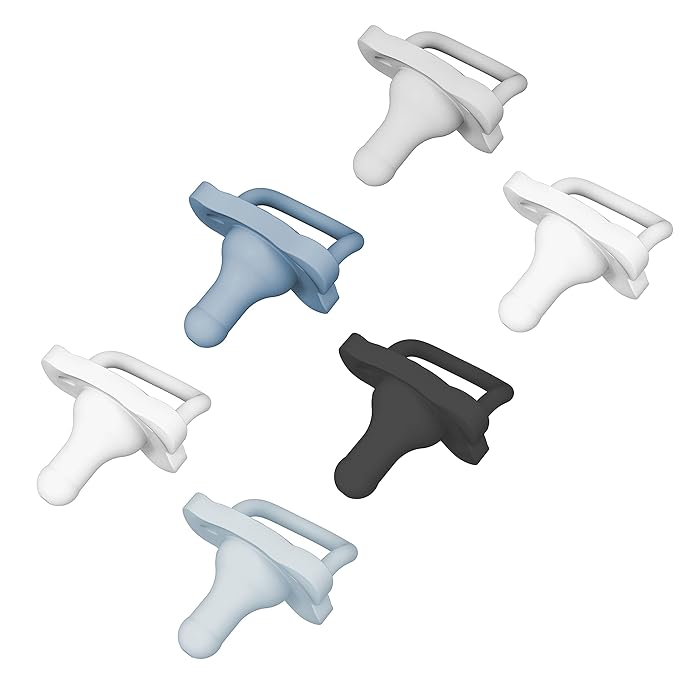 Dr. Brown's HappyPaci 100% Silicone, Newborn Baby Pacifiers 0-6 Months 6 Pack