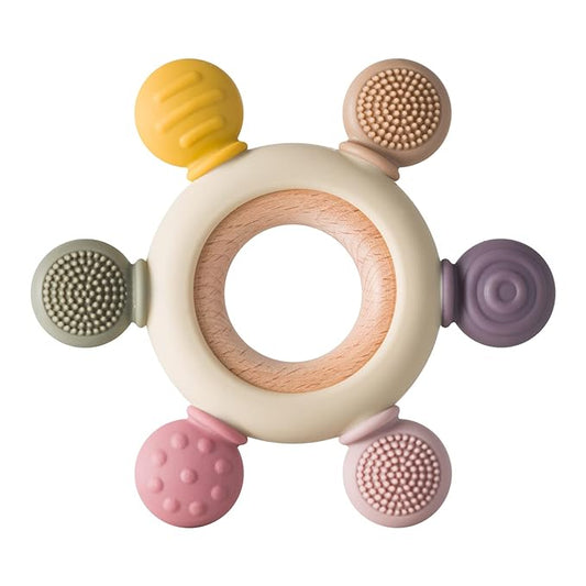 Baby Teething Toys Silicone Teethers BPA Free Silicone Rudder
