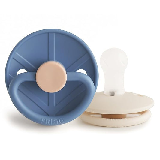 FRIGG Little Viking SilkySoft Silicone Baby Pacifier 2-Pack | Made in Denmark 0-6 Months)