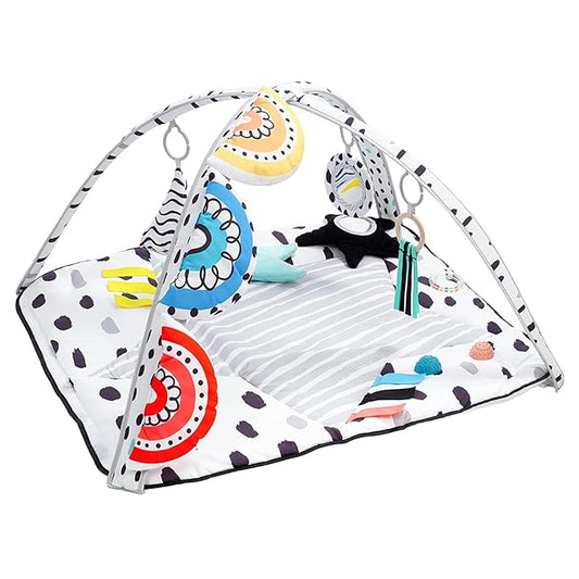 LADIDA Tummy Time Mat, Stage Based Baby Play Gym 12 Toys,