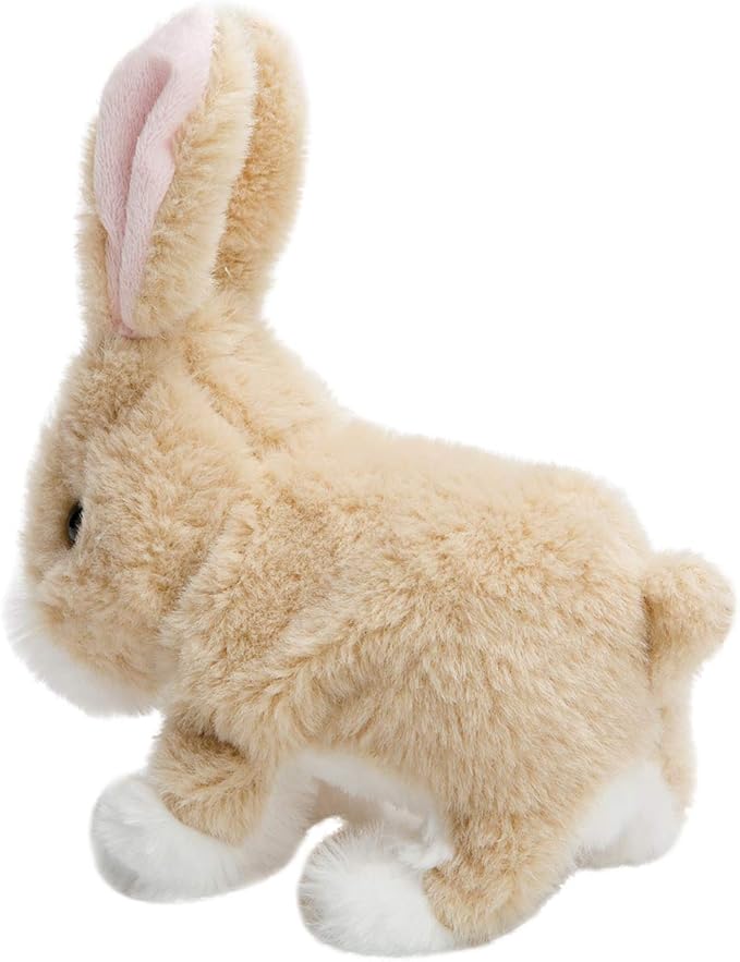 HollyHOME Plush Rabbit Easter Electronic Interactive Toy Jumping,Wiggle Ears 7 Inches