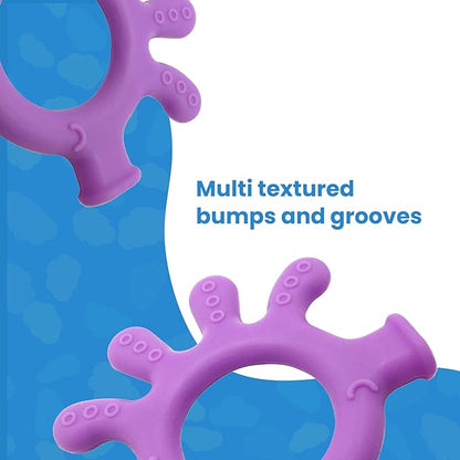 Silicone Finger Teether Toy - Handheld Teething Relief for Girls & Boys