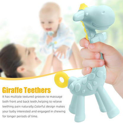 SHARE&CARE Baby Teething Toys for Girls and Natural Organic Fruit 1 Teethers 1 Feeder 3 Silicone