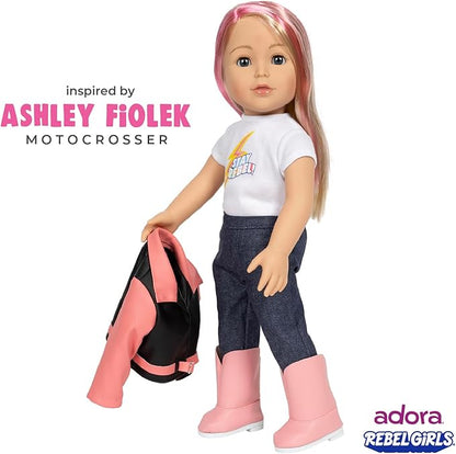 Adora 18" Rebel Girls Doll Collection - Inspired by Good Night Stories Rebel Girl Books - Premium Quality Soft and Movable Doll Body with Realistic Features - Champion