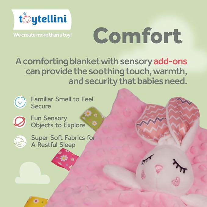Soothe&Sense Baby Security Blanket with Teether, Rattle