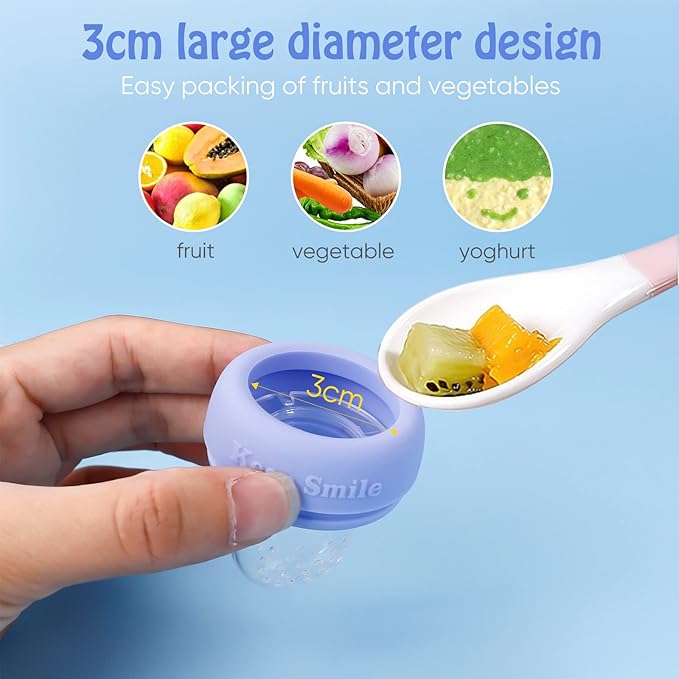 Baby Solids/Frozen Fruit Feeder Pacifier, Infant Teether Toy 4M+ 2-Pack (Deer