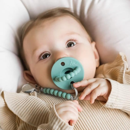 Ryan & Rose Cutie PAT Pacifier Teether (Bulb, Seaglass)