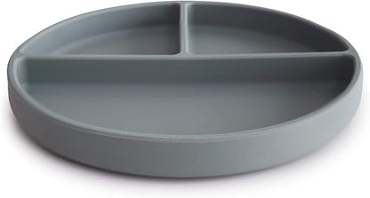 mushie Silicone Suction Plate | BPA-Free Non-Slip Design (Stone)