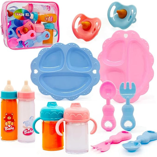 Baby Doll Accessories Magic Bottle set Magic Disappearing Milk Juice 3+ (Small set(10pcs))