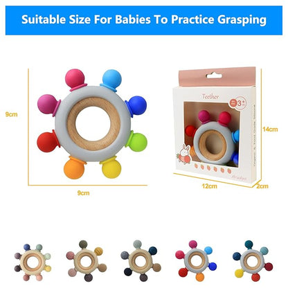 Baby Teething Toys Silicone Teethers BPA Free Silicone Rudder (8 Directions
