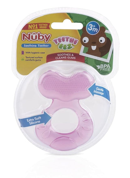 Nuby Silicone Teethe-EEZ Teether with Bristles, Includes Hygienic Case (Pack 48)
