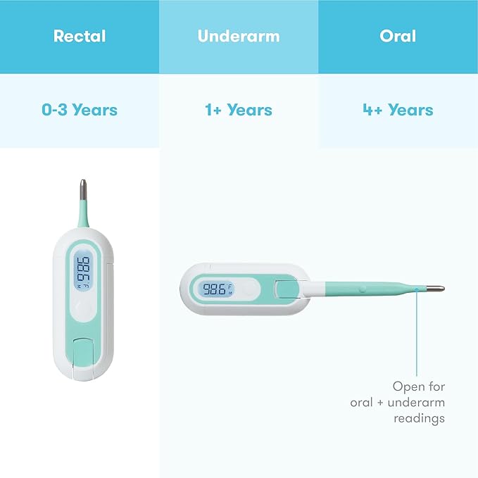 Frida Baby 3-in-1 True Temp Digital Thermometer for Fevers: Babies