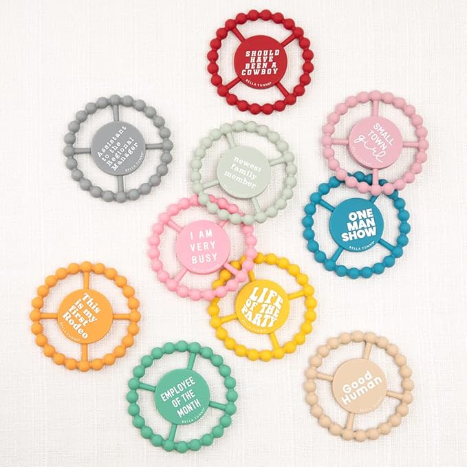 Bella Tunno Happy Teether ??Soft & Easy Grip Baby Teether Toy, Silicone Teether Ring to Help Soothe Gums