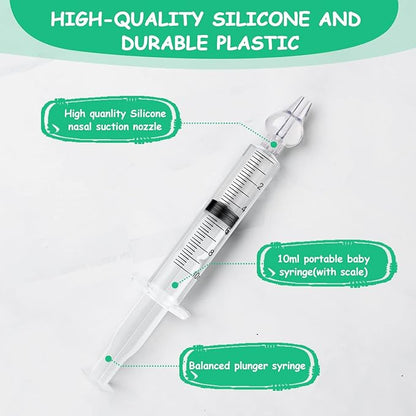 Baby Nasal Irrigator, 2PCS Nasal Syringe for Baby