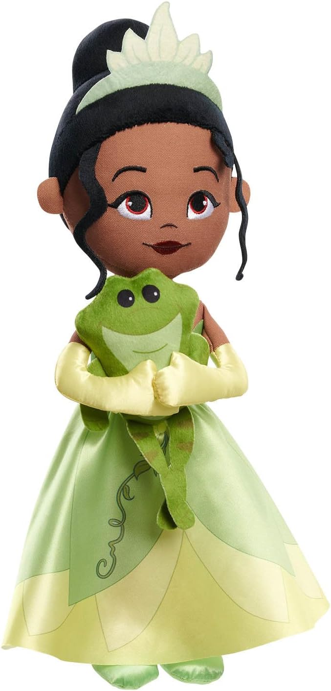 Disney Princess Lil' Friends Plush Tiana & Naveen 14.5-inch Plush Doll, Officially Licensed Kids Toys for Ages 3 Up