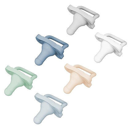 Dr. Brown's HappyPaci 100% Silicone, Newborn Baby Pacifiers 0-6 Months 6 Pack