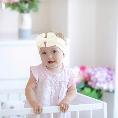 3pcs Super Stretchy Baby Girl Nylon Headbands, Soft Elastic Hairbands