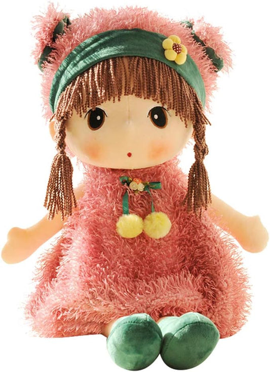 Plush Baby Doll Girl with Clothes, 17.7 Sweetheart Rag Doll Cozy Cuddle Soft Baby Doll for Kids Babies