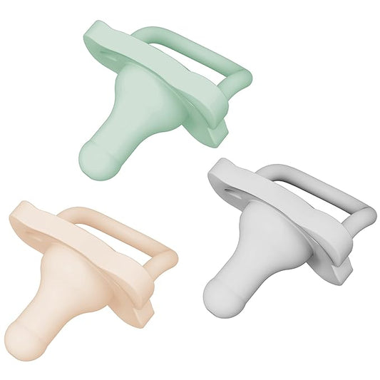 Dr. Brown's HappyPaci 100% Silicone Baby Pacifier, Contoured One-Piece Design 0-6m, BPA-Free, 3 Pack