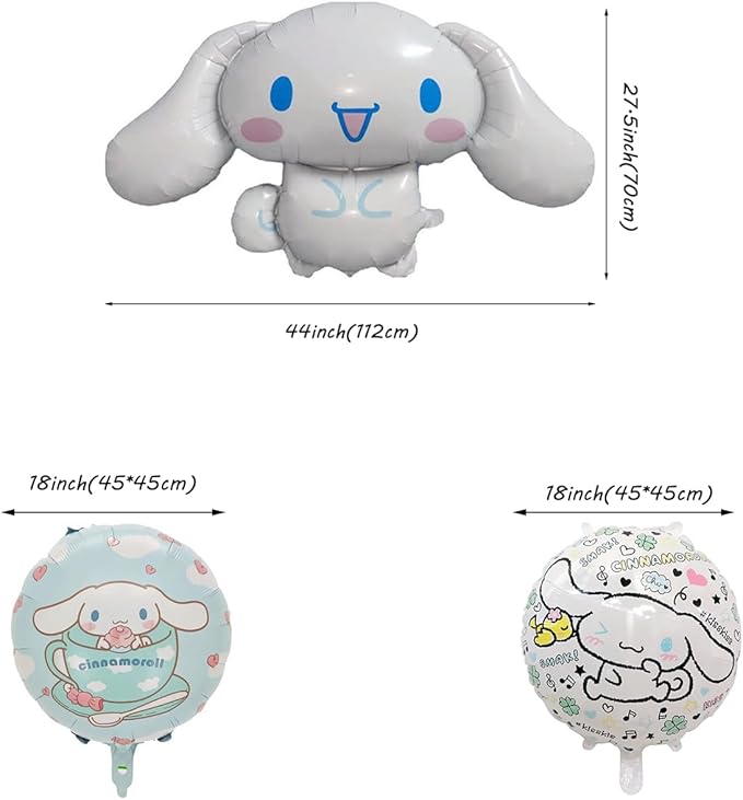 Cute Cartoon Anime Balloon Doll - Set of 5, Large Foil Balloon for Birthday Party