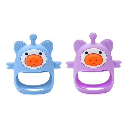 2 Packs Baby Teether,Teething Toys for Babies 0-6 Months
