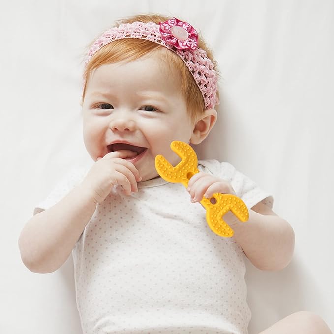 Chuya Baby Teether Toys, Baby Chew Toy for Babies 3-12 Months (4 Pack)
