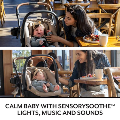 Evenflo Shyft Intuiti+ Travel System Featuring Revolve180 LiteMax NXT with SensorySoothe (Angler Tweed)