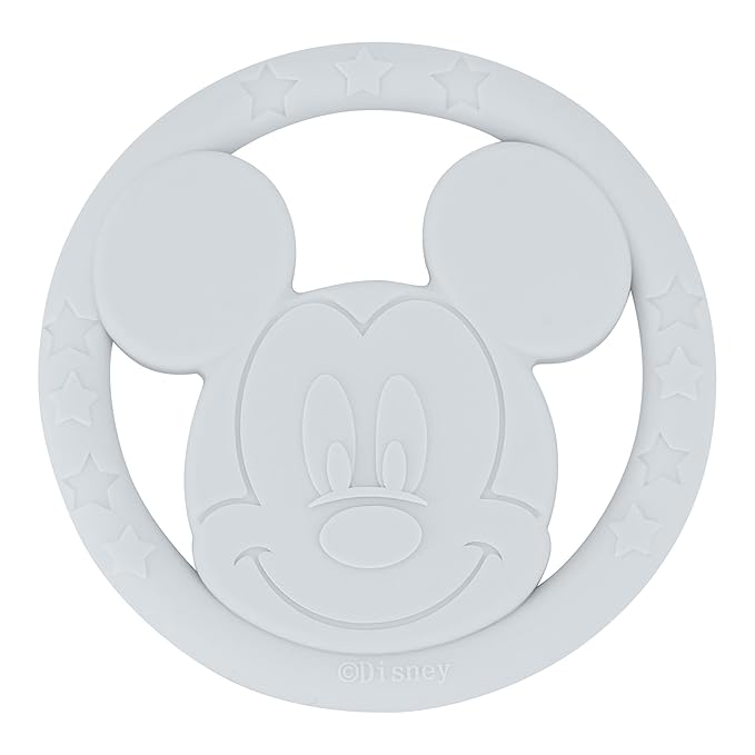 Cudlie Disney Silicone Teether Toy Set for Infants, Food Grade and BPA Free Teethers for Babies 6-12 months 2-Pack Teether