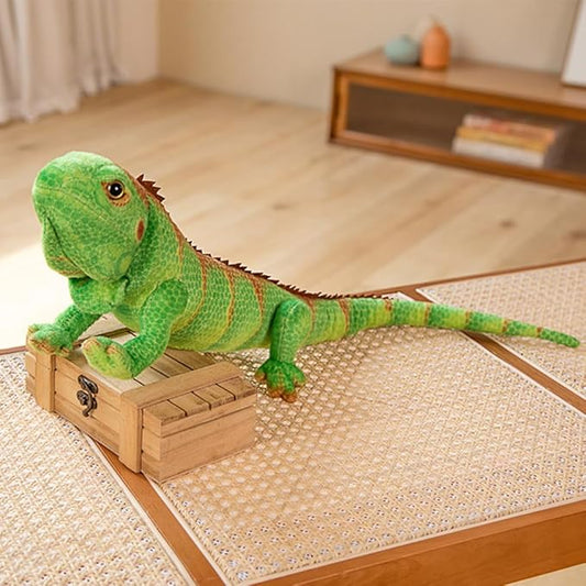 Realistic Green Lizard Stuffed Animal Toys, Chameleon Dolls (37.4 inches)