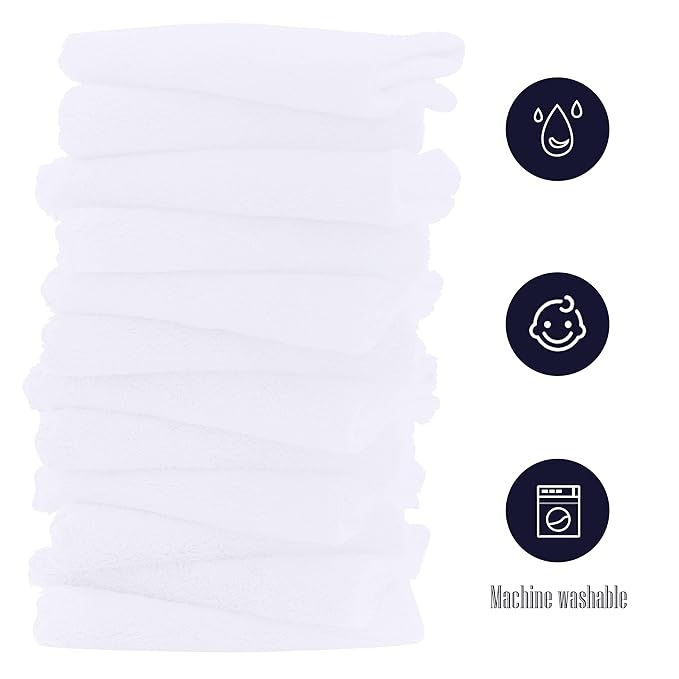 16 Pack Baby Washcloths - 10x10 Inch, Microfiber baby towel