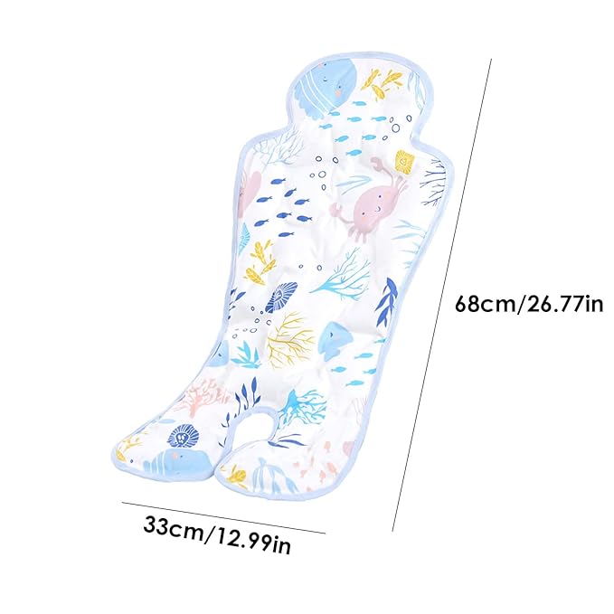 Gel Car Seat Cooler Pad, Summer Soft Breathable Cooling Pad Ice Cushion for Babies, Washable Summer Cooler Mat for Stoller, High Chair, Safety Seat
