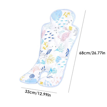 Gel Car Seat Cooler Pad, Summer Soft Breathable Cooling Pad Ice Cushion for Babies, Washable Summer Cooler Mat for Stoller, High Chair, Safety Seat