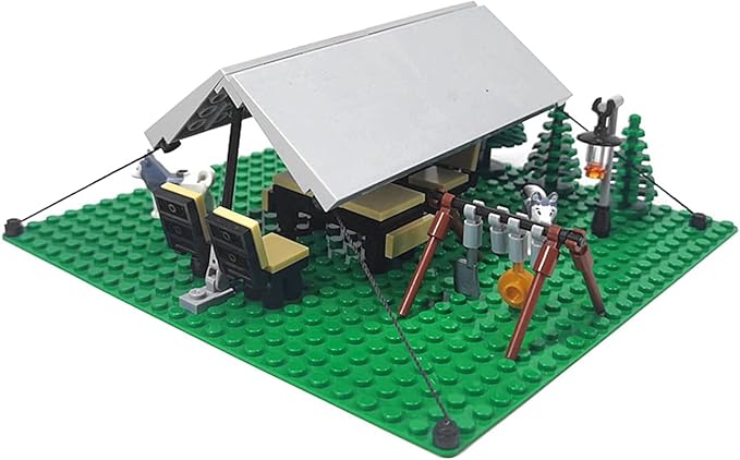 Urban Camping Building Block Kit, Outdoor Forest Tent Camping Adventure Toys 675Pcs）