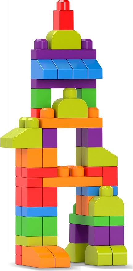 Mega BLOKS Fisher Price Building Blocks Toddler Toys, 250-Piece Build 1-3