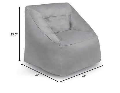 Delta Children Cozee Cube Chair, Kid Size (For Kids Up To 10 Years Old), Alloy