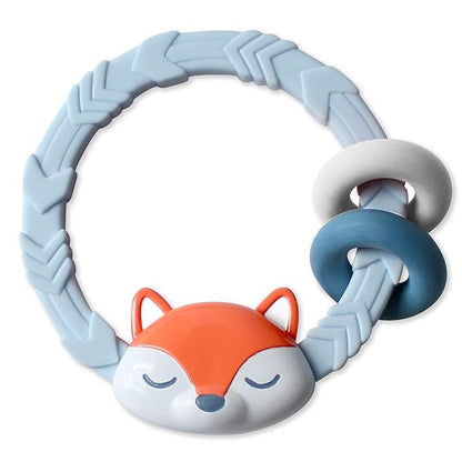 Itzy Ritzy Silicone Teether with Rattle; Rattle Teether Features Rattle 3 Months