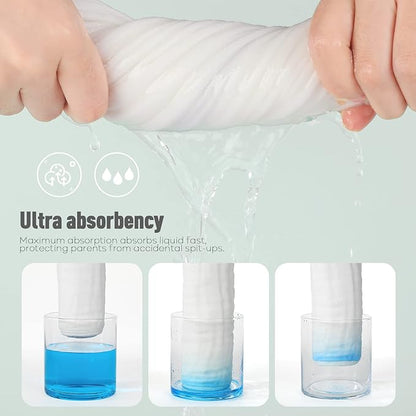 Yoofoss Muslin Burp Cloths for Baby 10 Pack 100% Cotton 20''X10'' Super