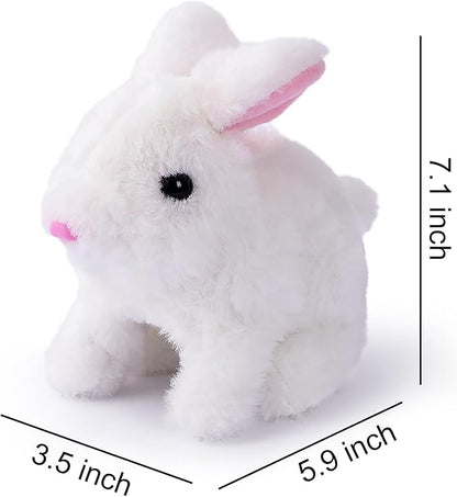 Hopping Bunny Toys for Kids Interactive Electronic Bunny Plush Toy 3-8 Year 7'')