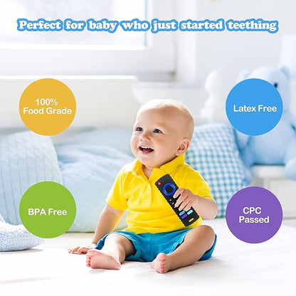 Baby Teething Toys-TV Remote Control Shape Silicone Infants Teething Toys 0-18 Months,BPA-Free
