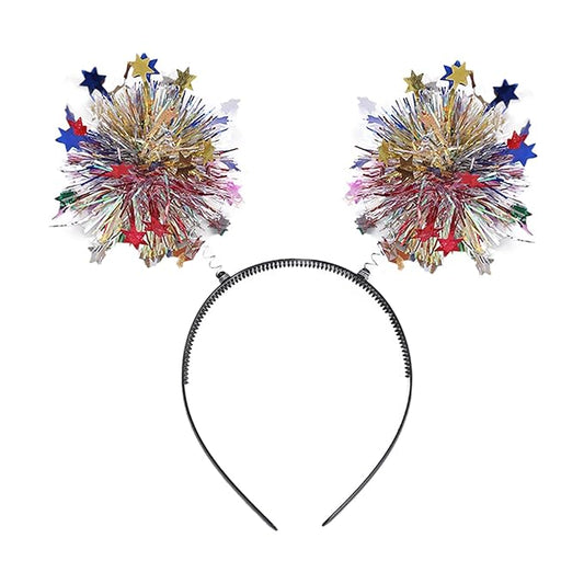 Head Boppers Headband - 1Pcs Glitter Sequins Tinsel Star Party