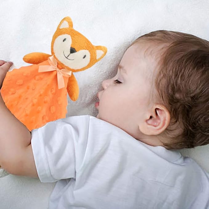 Pro Goleem Fox Security Blanket Orange Soft Baby Lovey Unisex 16 Inch