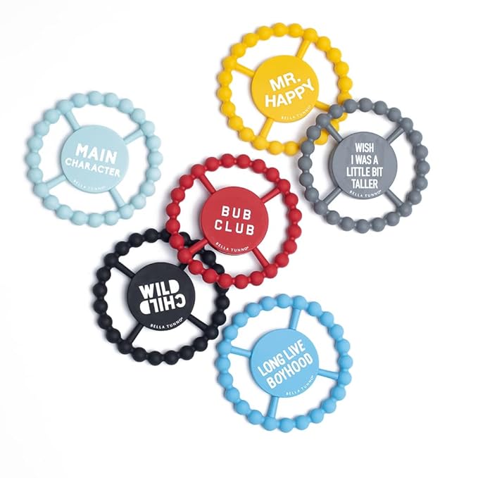 Bella Tunno Happy Teether ??Soft & Easy Grip Baby Teether Toy, Silicone Teether Ring to Help Soothe Gums