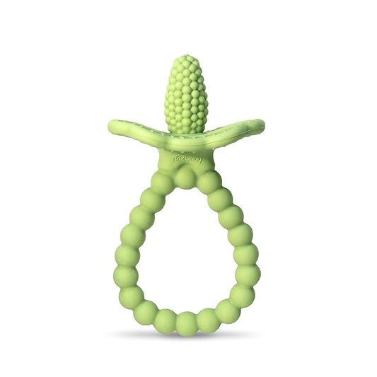 RaZbaby Silicone Baby Teether, BerryBumps Textured Silicone Soothes Babies??Sore Gums