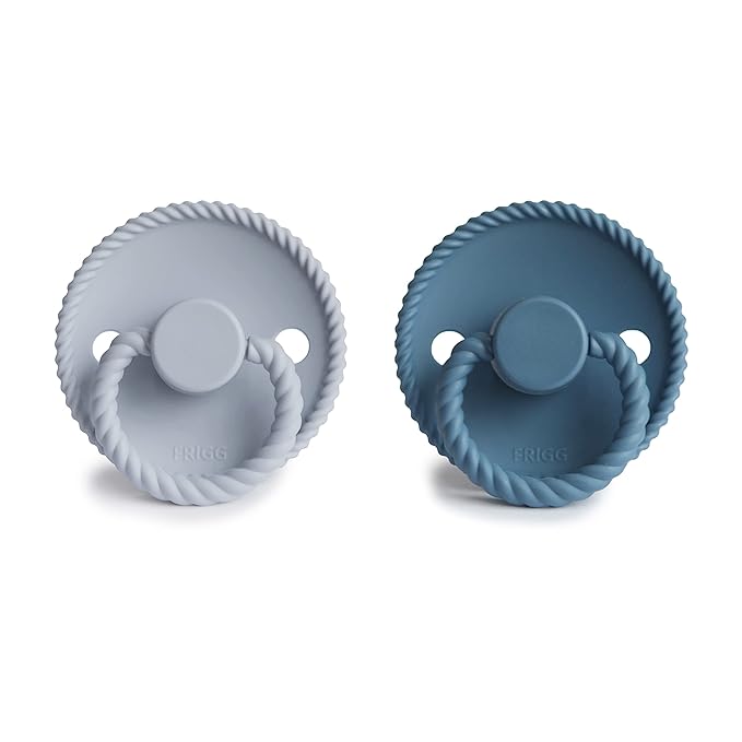 Frigg Rope SilkySoft Silicone Baby Pacifier | Made in Denmark 6-18 Months)