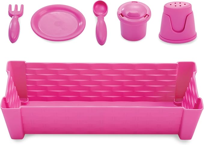 American Plastic Toys Kids’ My Very Own Nursery Baby Doll Playset, Furniture 2+,Pink