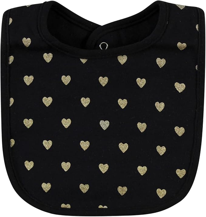 Hudson Baby Unisex BabyCotton Bib and Headband or Caps Set
