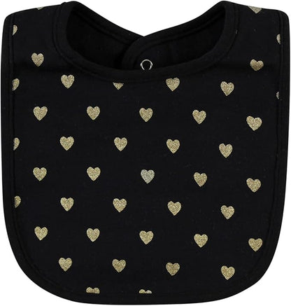 Hudson Baby Unisex BabyCotton Bib and Headband or Caps Set