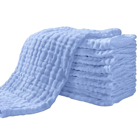 Yoofoss Muslin Burp Cloths for Baby 10 Pack 100% Cotton 20''X10'' Super